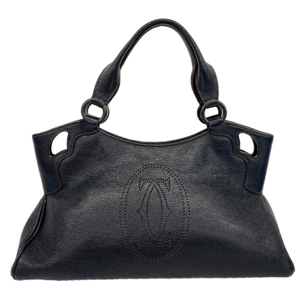Cartier Marcello Leather Handbag, Black, for Women